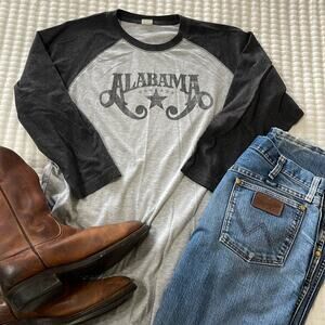 Alabama Gray Baseball Tee Unisex Size XL